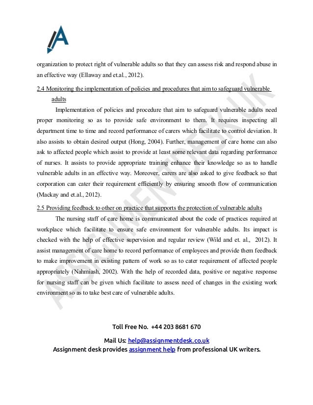 Safeguarding assignment essay example image