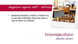 • behaved towards a child or children in
a way that indicates they may pose a
risk of harm to children
 