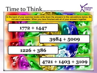 Time to Think……………
 