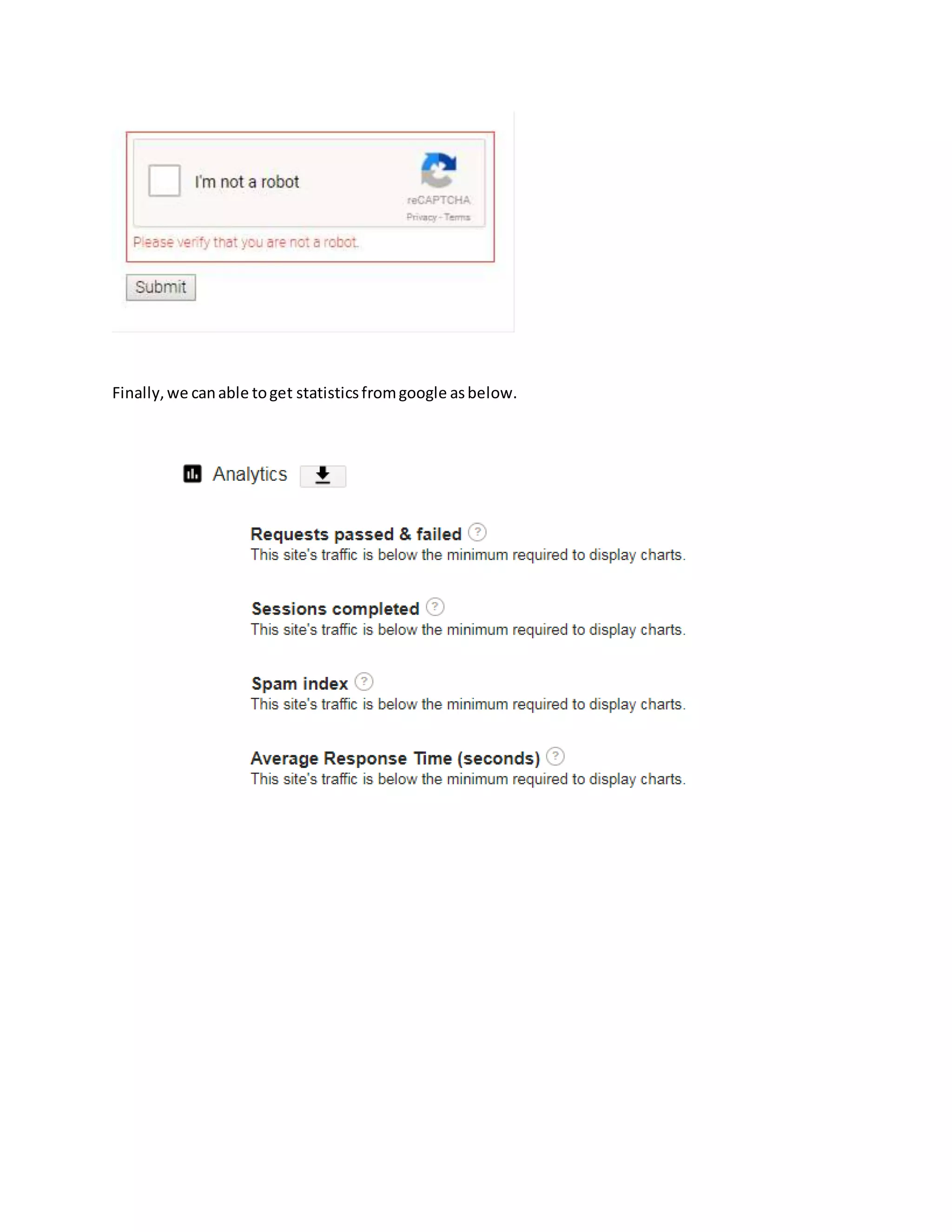 Finally,we canable toget statisticsfromgoogle asbelow.
 