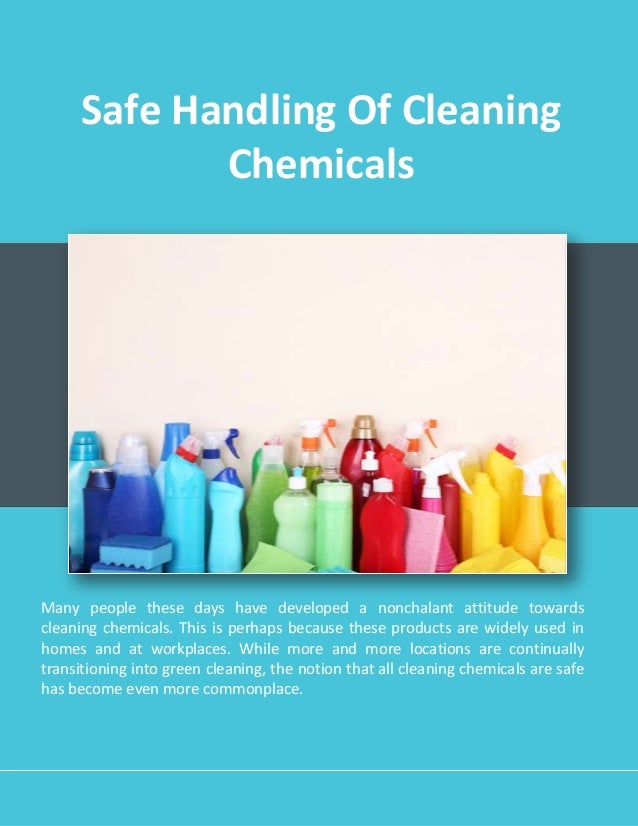 Safe Handling Of Cleaning Chemicals