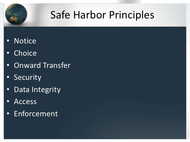 Safe Harbor A framework for vUS EU data privacy