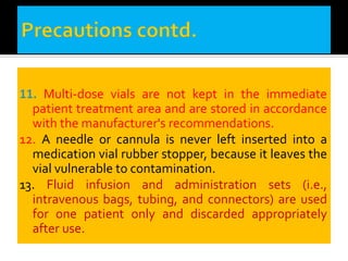Injection Guidelines Safe injection practices | PDF