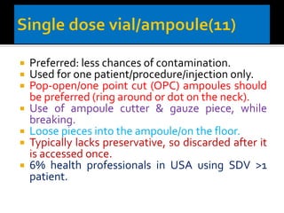 Pop Injection Safe injection practices | PDF