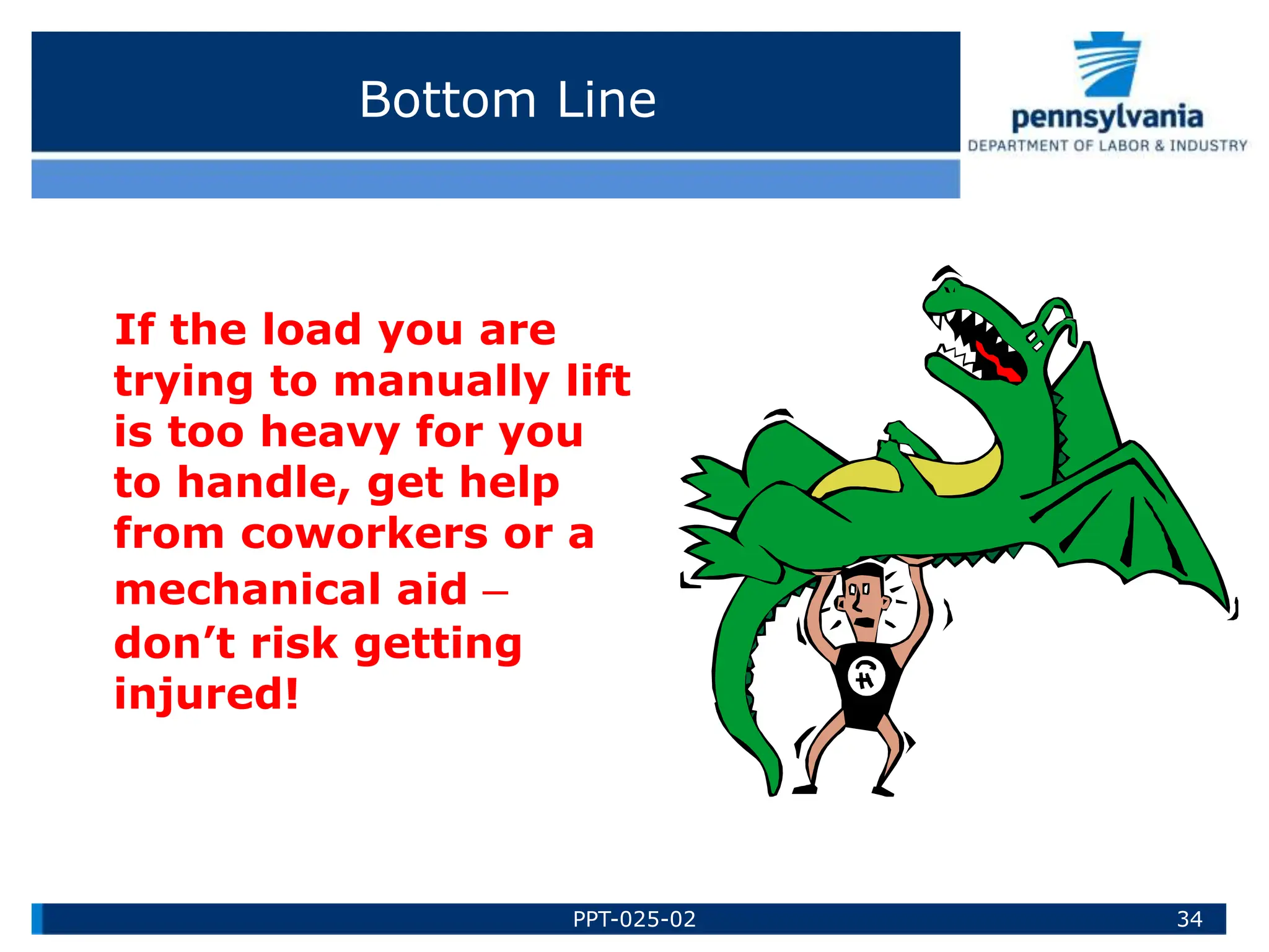 Safe Lifting Material And Manual Handling Ppt Death Injury Or