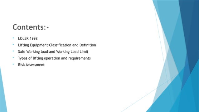 Safe Lifting Operations Safe Lifting Operations Pptx