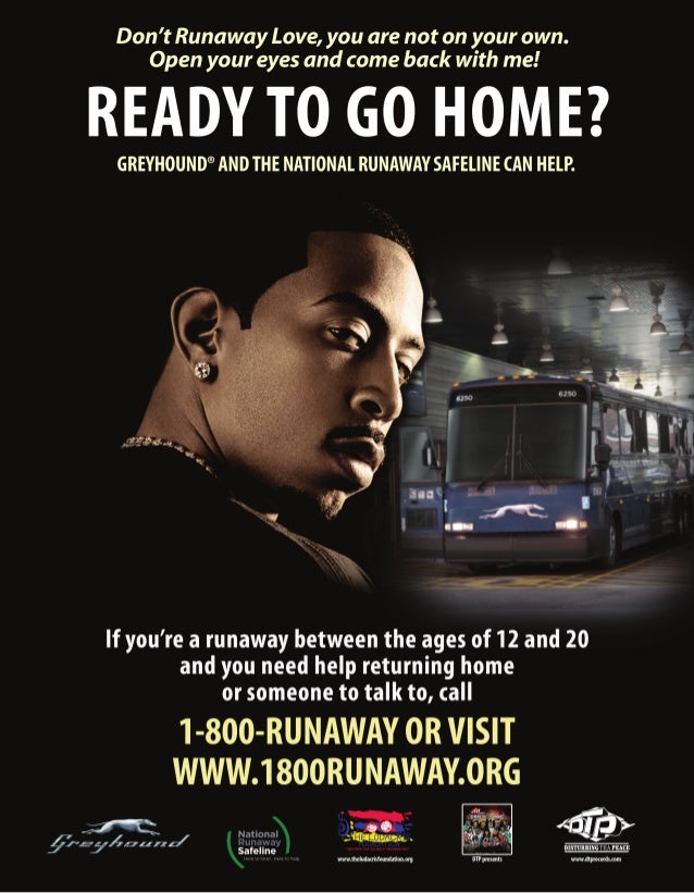 Poster for HomeFree Program for Runaway and Homeless Youth by Greyhou…