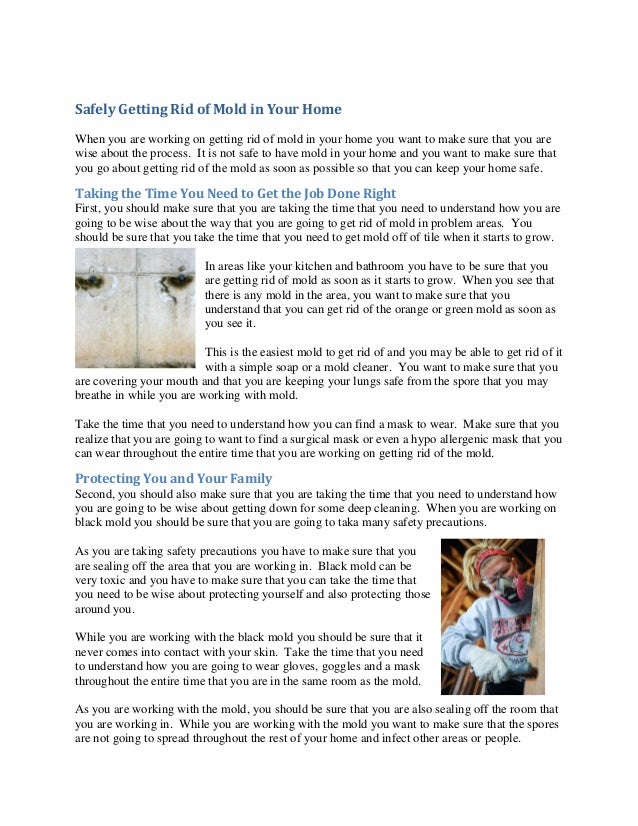 rid mold getting safely slideshare