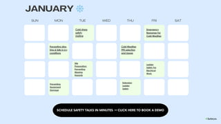 Slipping Schedule 52 Week OSHA Safety Toolbox Talks Calendar (Safety Meeting Topics) | PDF