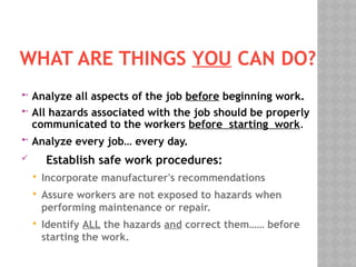 SAFE MAINTENANCE PRACTICES.pptx MAINTENANCE STANDARD | PPTX