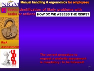 Non Routine Tasks Risk Training Safe Manual Handling & Ergonomics Training - NIGM.ppt