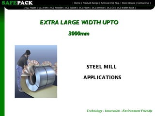 STEEL MILL  APPLICATIONS EXTRA LARGE WIDTH UPTO 3000mm 