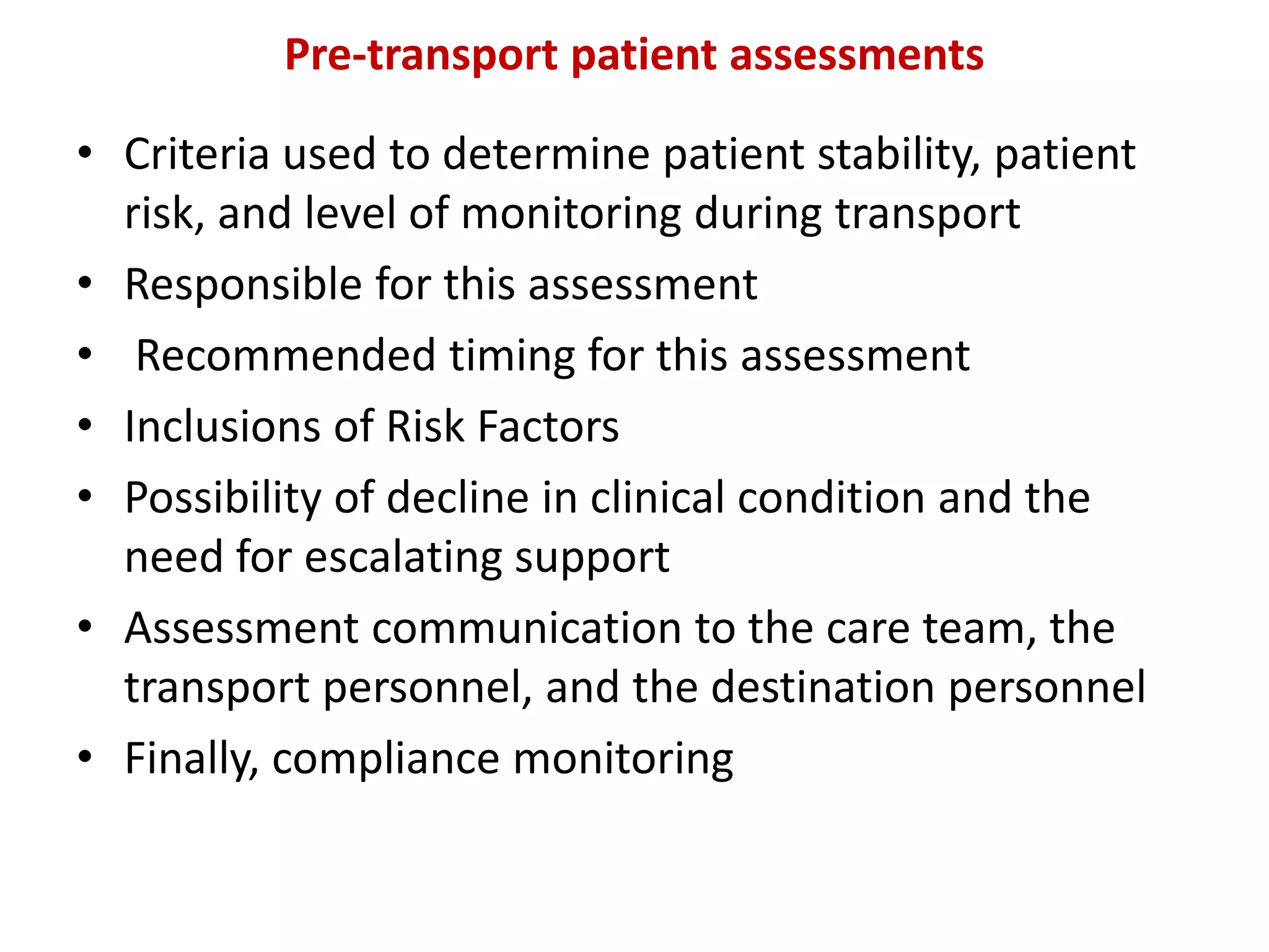 Patient Transfer Risk Assessment Tool SAFE PATIENT TRANSFERS | PPTX