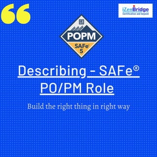 Popm In Store Sample Describing SAFe POPM Slides | PDF