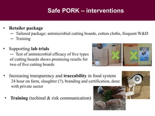 Pork safety assessment and first results from pilot interventions targeting slaughter and retail in selected provinces of Northern Vietnam