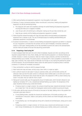 Safe Preparation, Storage And Handling Of Powdered Infant Formula ...