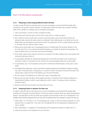 Safe Preparation, Storage And Handling Of Powdered Infant Formula ...