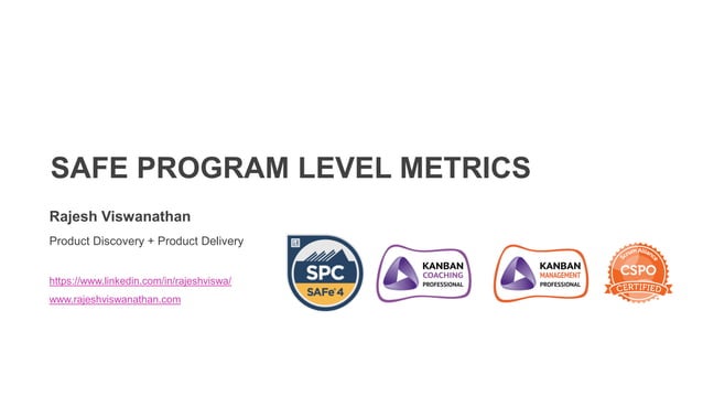 SAFe Program Level Metrics | PPT
