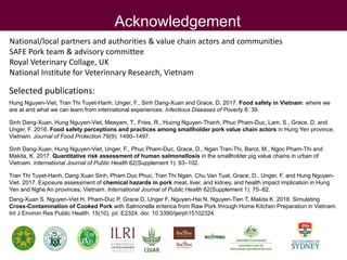 Safer pork: From assessment to interventions targeting rural and urban pork supply chains in Northern Vietnam
