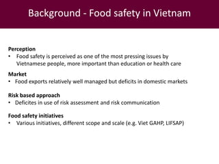 Safer pork: From assessment to interventions targeting rural and urban pork supply chains in Northern Vietnam