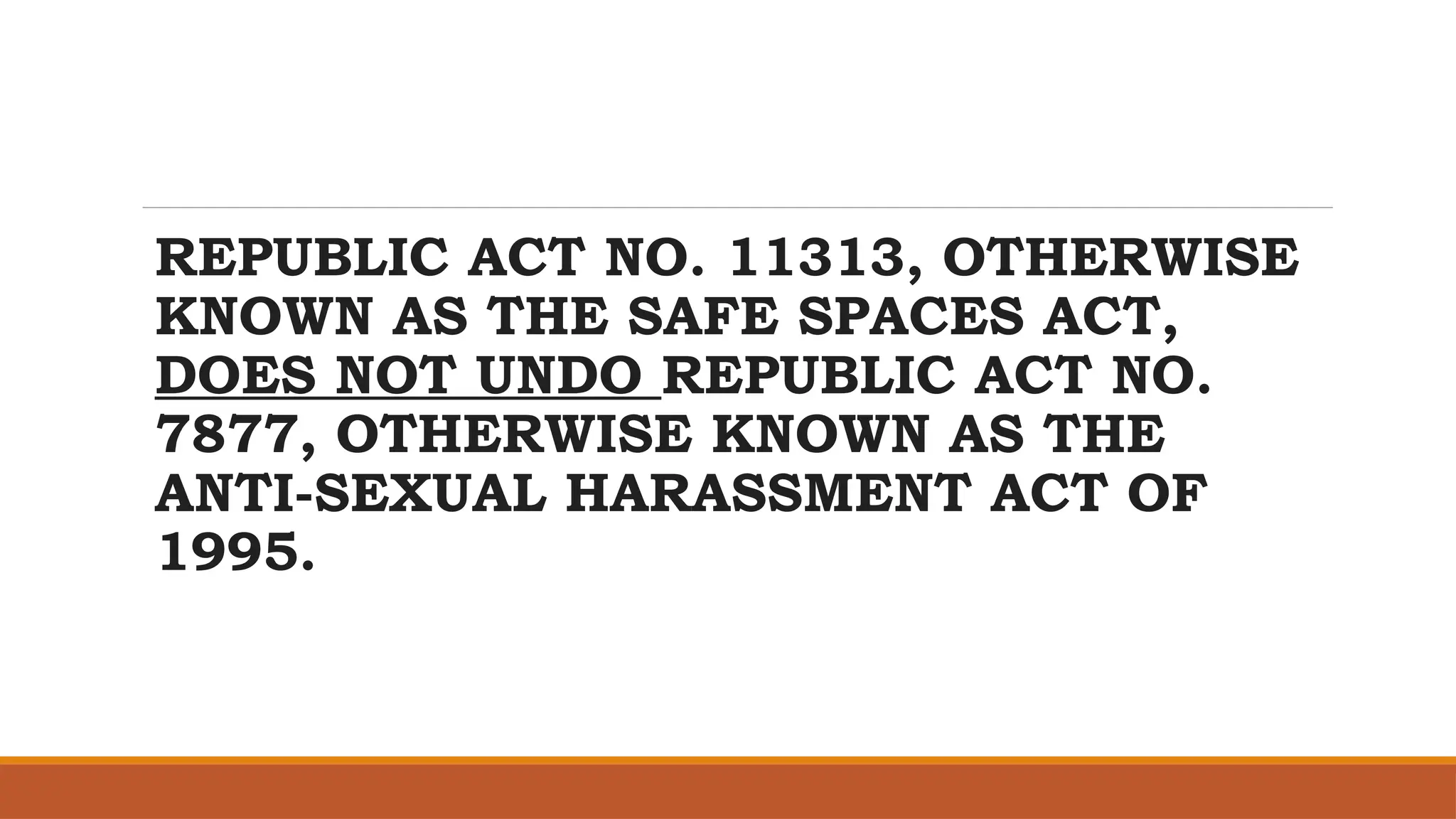 Safe Spaces Act (Gender-Based Sexual Harassment) | PPTX