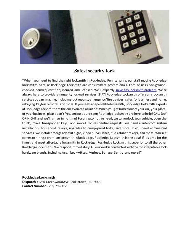 Safest security lock