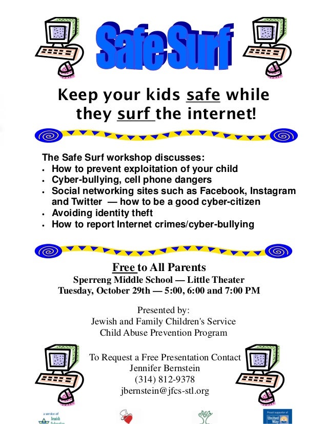 safe surf parent flyer revised free bullying flyers for parents
