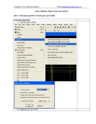 Tính toán thiết kế móng bè bằng phần mềm Safe  pdf