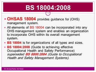 ILO-OSH-2001
                                68

 The ILO-OSH 2001 provides guidelines on
  occupational safety and healt...