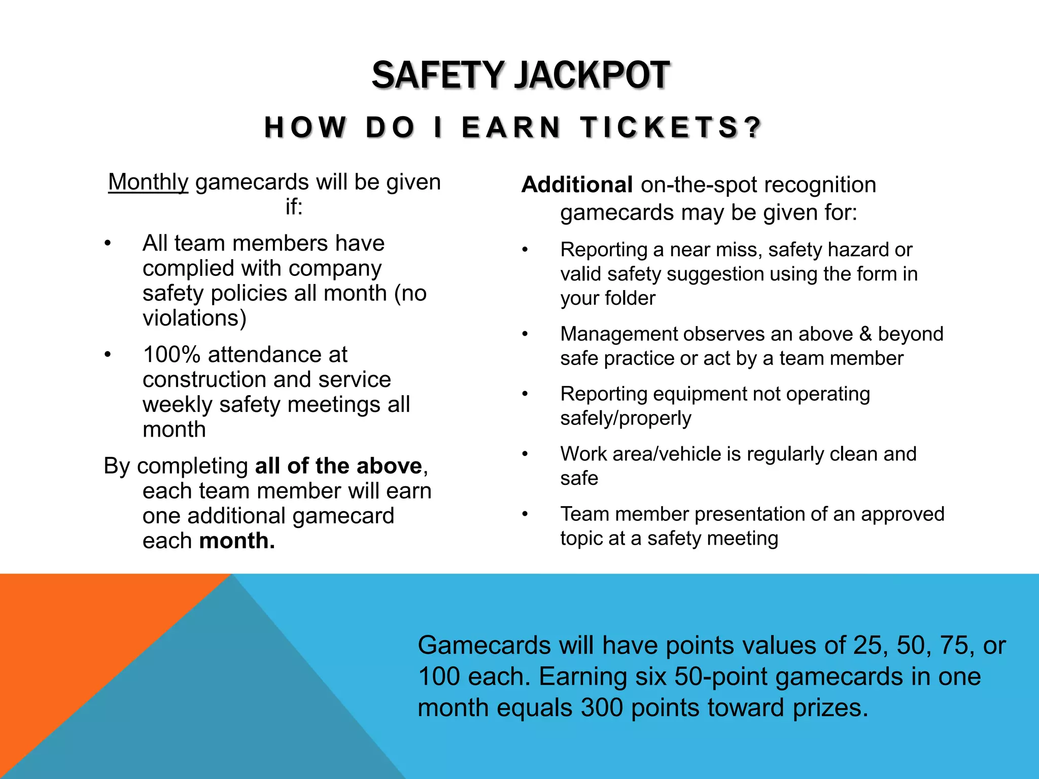 Safety jackpotpresentation PPTX