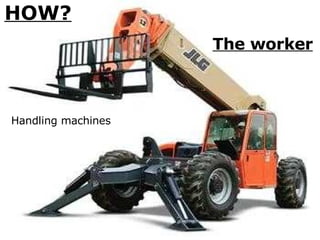 HOW?   The worker Handling machines 