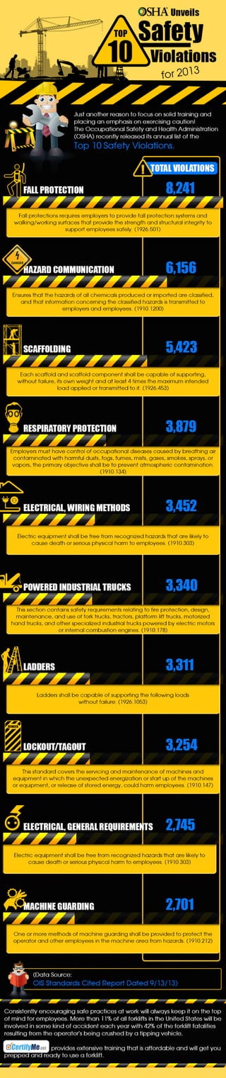 Top Safety Violations 2013