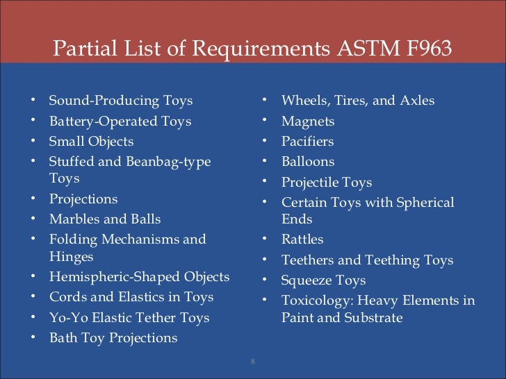 2012 CPSC Safety Academy ASTM F963 Toy Safety Standard
