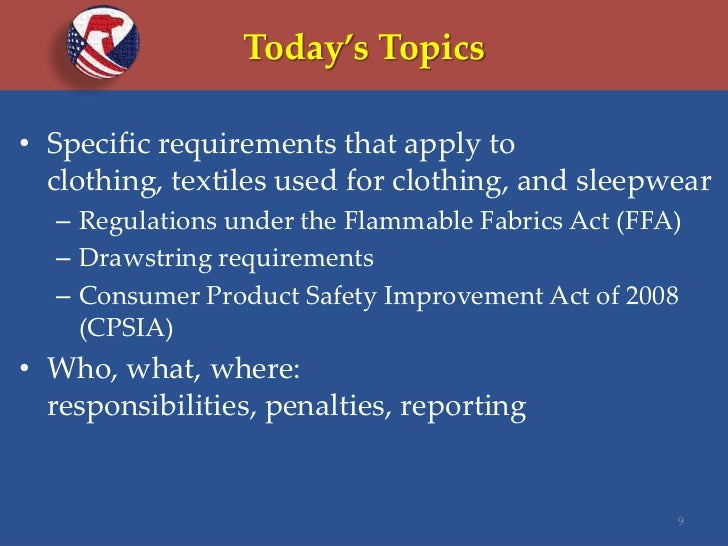 2012 Safety Academy Flammable Fabrics, Drawstrings, Sleepwear