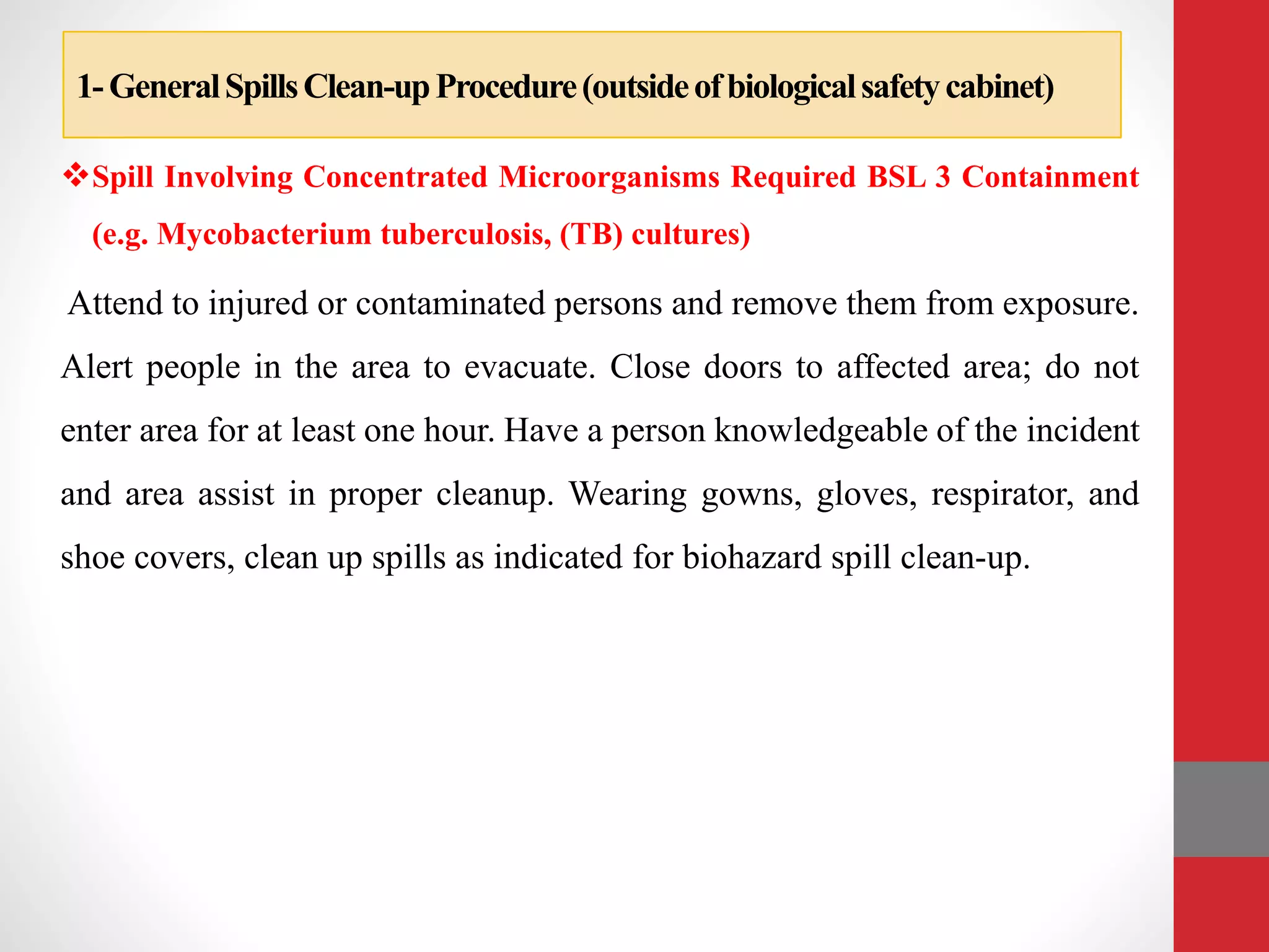 safety and biosecurity (lab 10).Procedures for Handling Hazardous ...