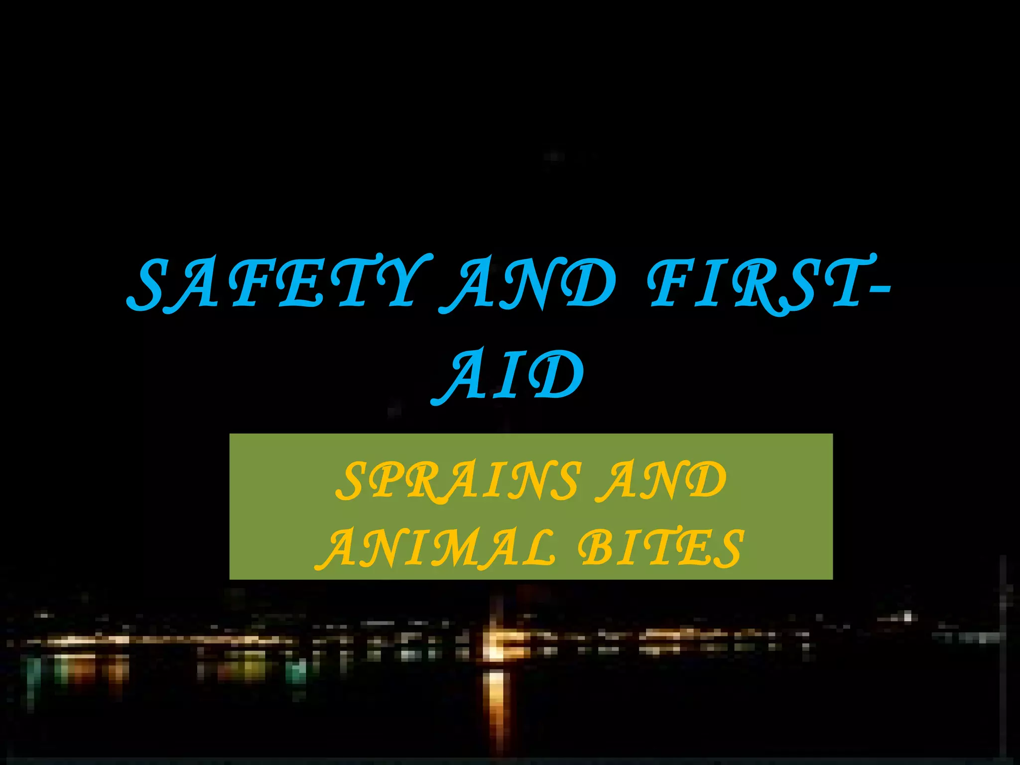 Safety and first aid PPT
