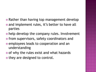 Safety and health rules and regulations | PPTX