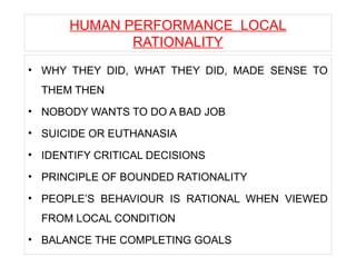 Rational Performance Examples SAFETY AND HUMAN FACTOR PPT for engineering | PPTX