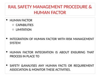 SAFETY AND HUMAN FACTOR PPT for engineering | PPTX
