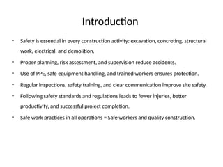 Comprehensive Safety Practices in Construction Operations for Worker ...