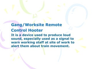 Worksite Remote Control Hooter A presentation on SAFETY AT WORK SITE.pptx
