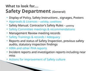 Internal Safety TRAINING FOR INTERNAL SAFETY AUDITORS IN SOLVENT EXTRACTION INDUSTRIES ...