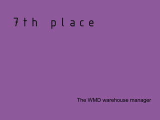 7th place




      The WMD warehouse manager
 