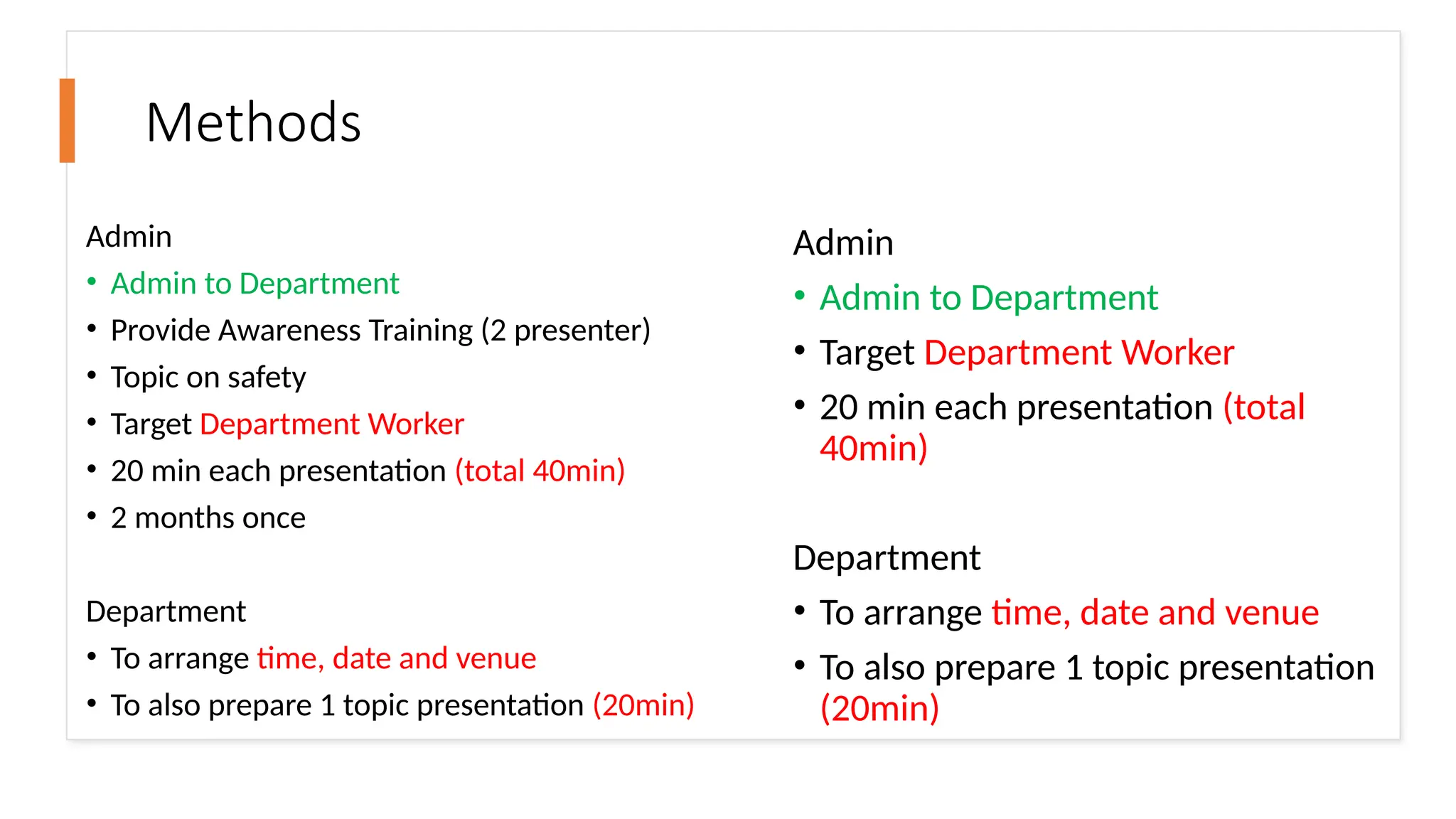 Safety Awareness Training (Admin) safety PPT