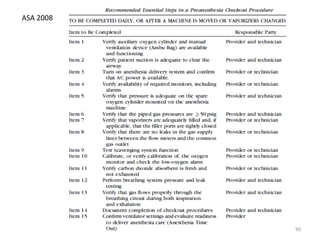 Asa Machine Checklist Safety Anesthesia Work Station | PPT