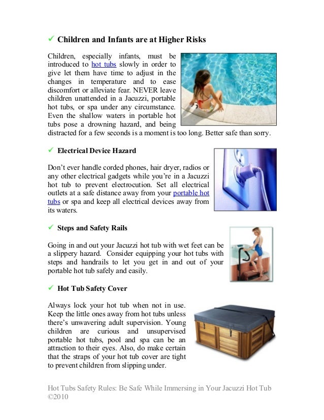 Safety basics for your hot tub and portable spa
