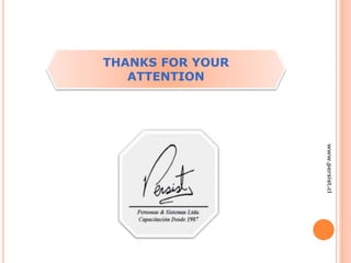 THANKS FOR YOUR
ATTENTION
www.persist.cl
 