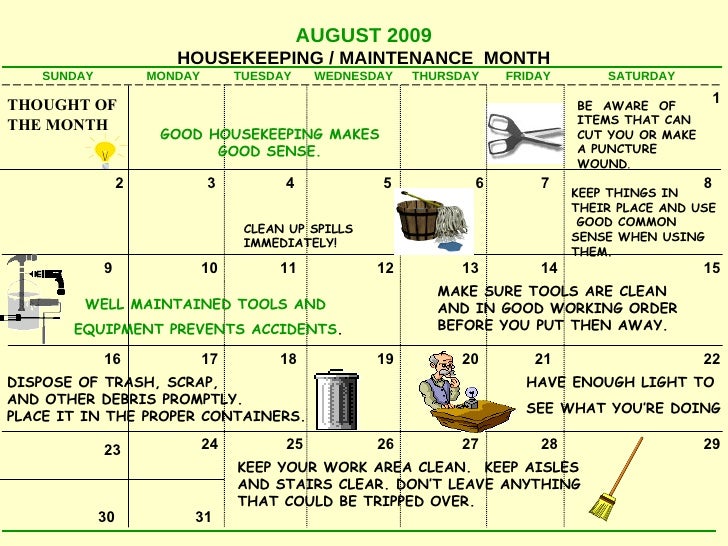 2009 Safety Calendar