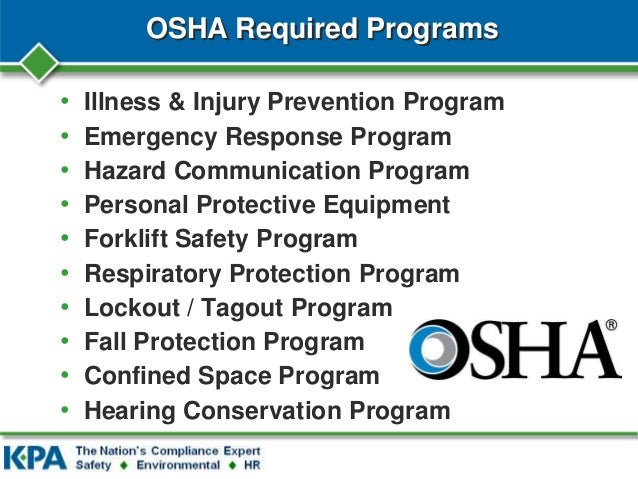 Do a Safety Checkup for your Facility OSHA/EPA/DOT Minimum Program an…