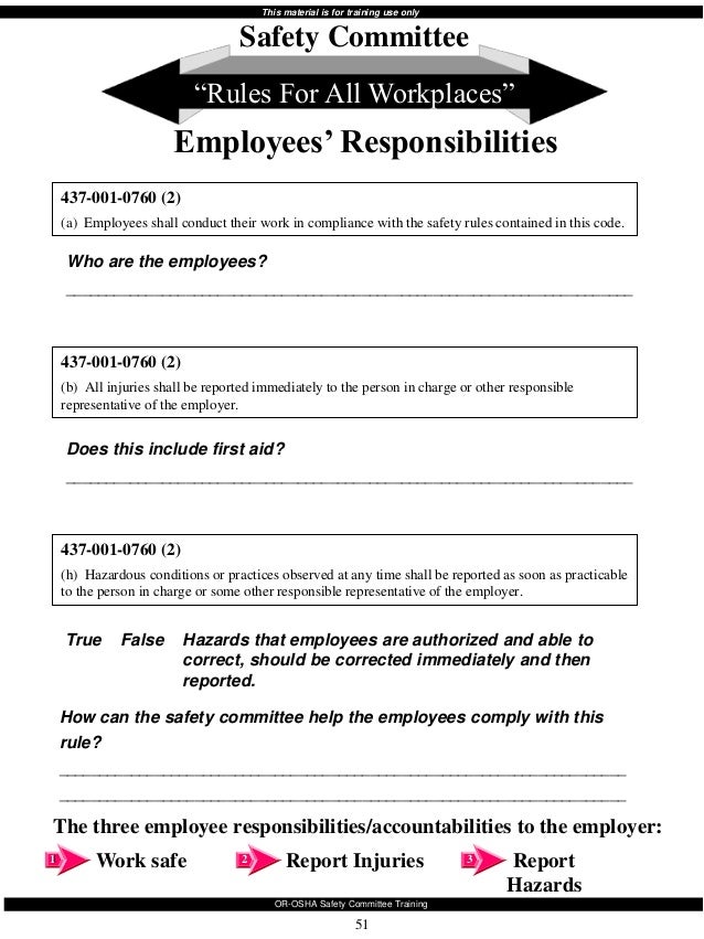 Does Osha Require A Company To Have A Safety Committee